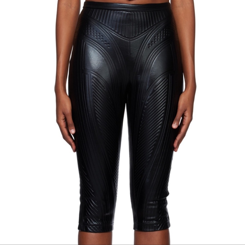 Mugler Cropped Embossed capri/legging